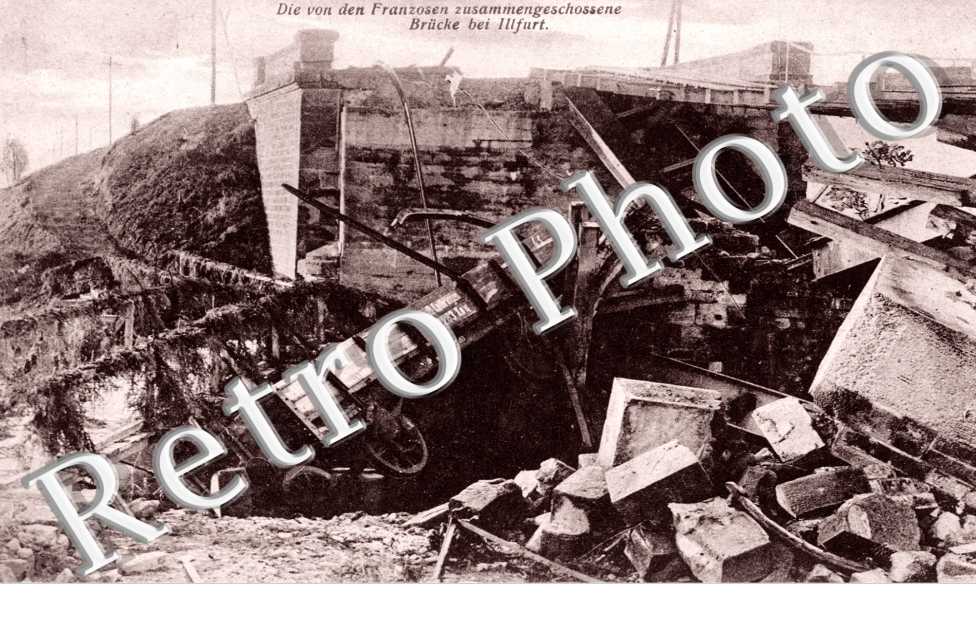 Die von den Franzosen zusamme,geschossene Brucke bei Illfurt
