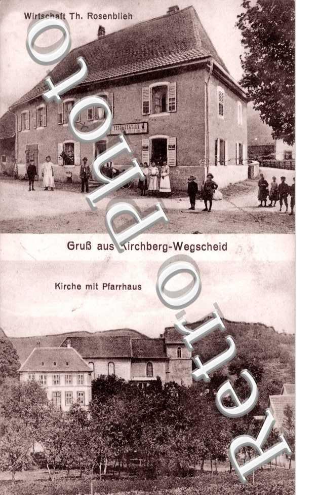  Kirche mit Pfarrhaus - Wirtschaft Th. Rosenblieh