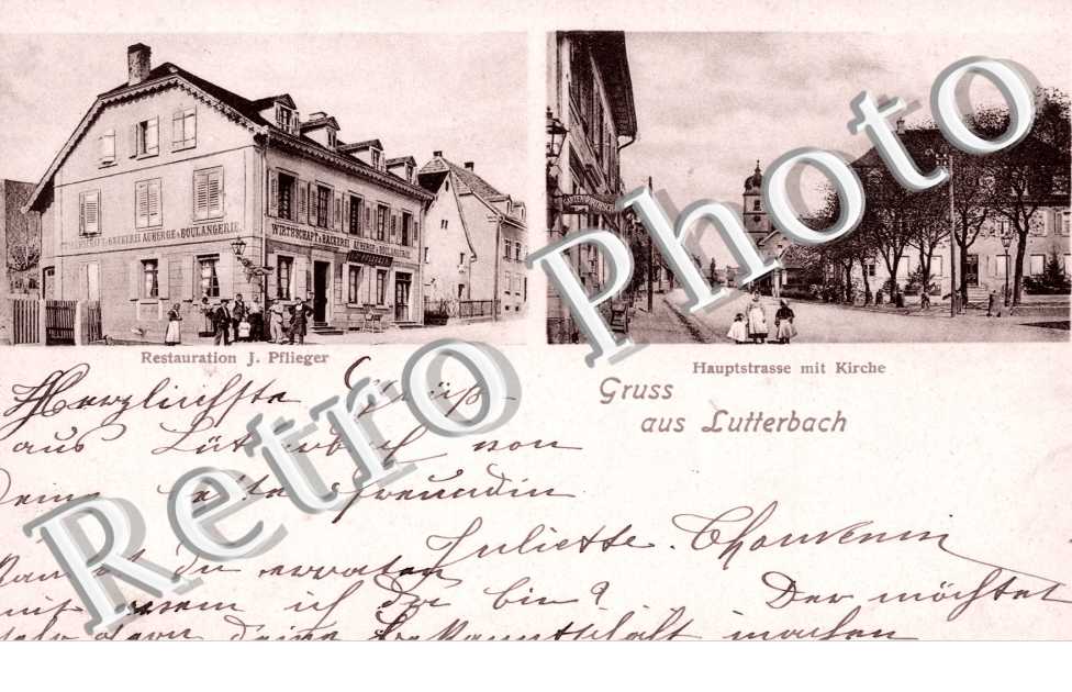 hauptstrasse mit Kirche - restauration J. Pflieger