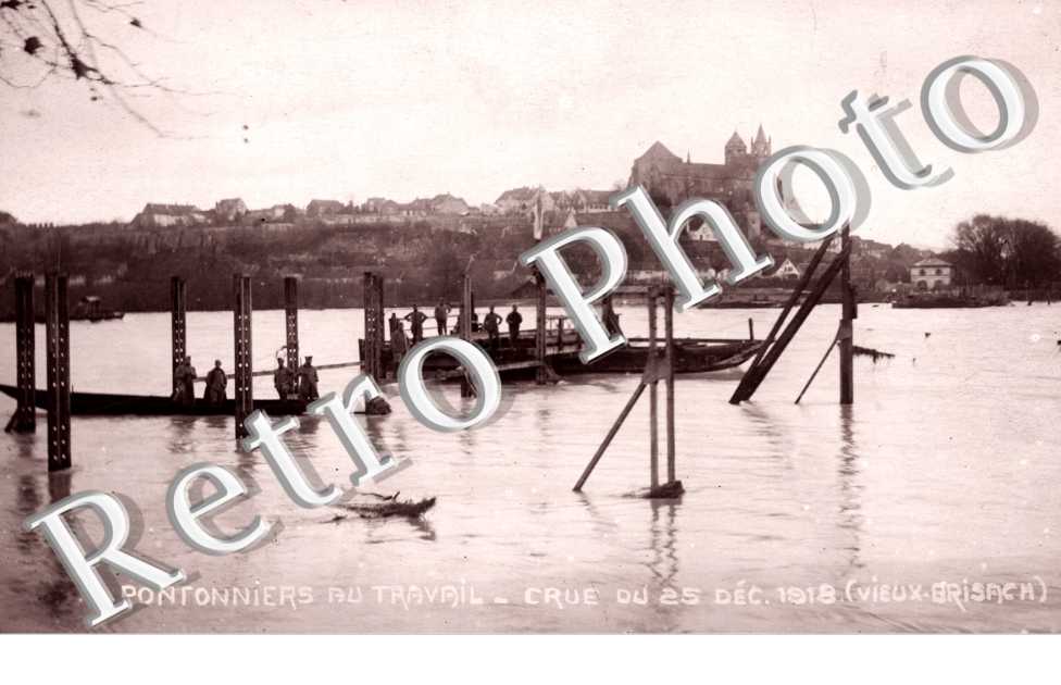 Pontonniers au Travail, Crue du 25 decembre 1918 (Vieux Brisach)