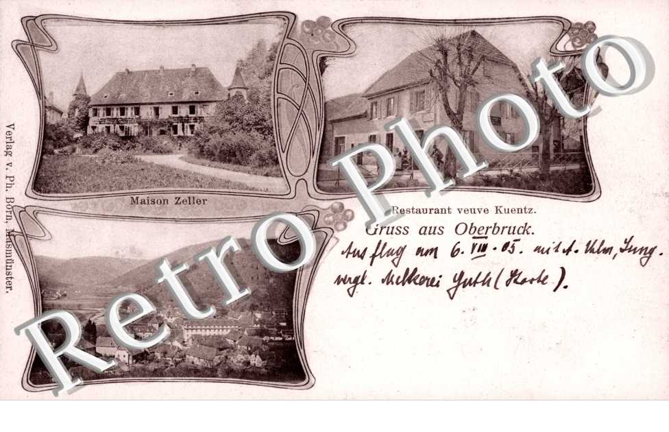 Maison Zeller, Restaurant veuve Kuentz, Gruss aus Oberbruck