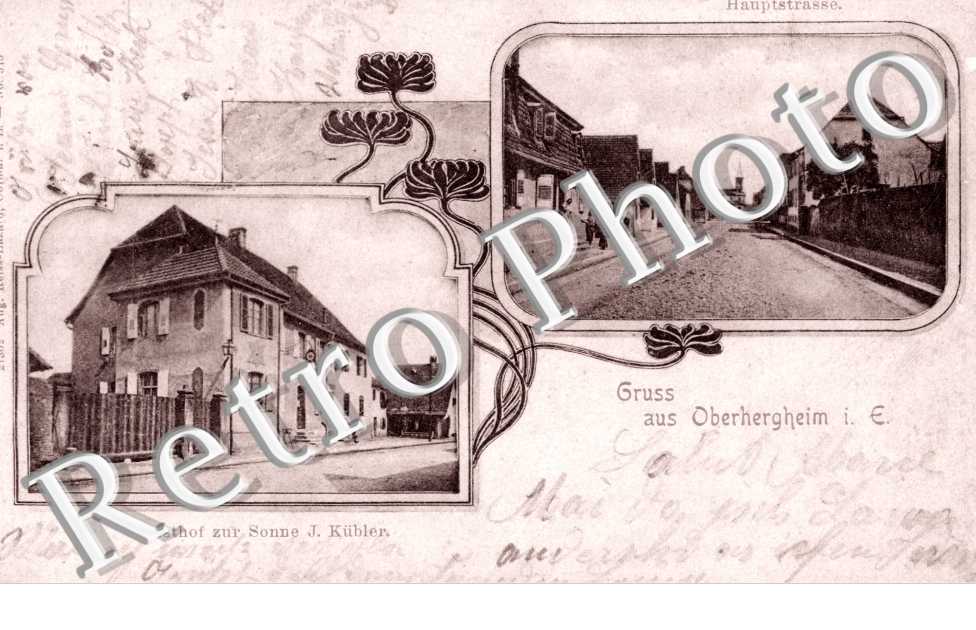 Gruss aus Oberheigheim, Hauptstrasse, Gasthof zur Sonne J. Kubler