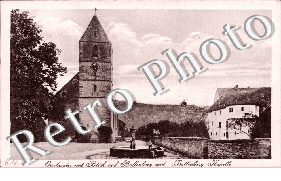 Orschweier mit Blick auf Bollenberg un Bollenberg Kapelle