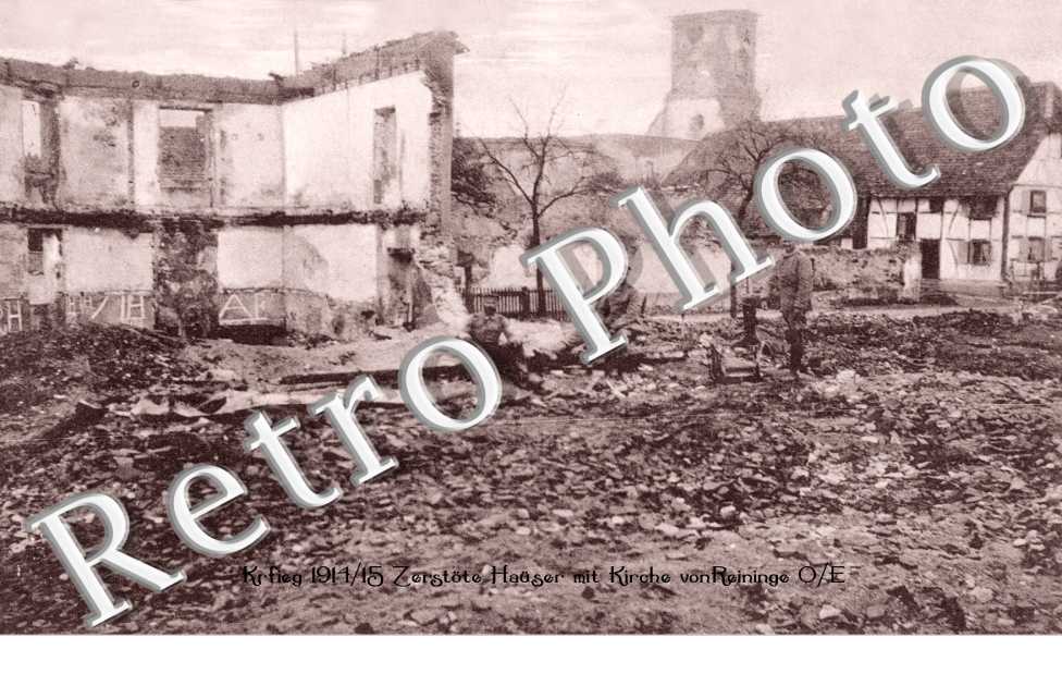 Zerstorte Hauser mit Kirche