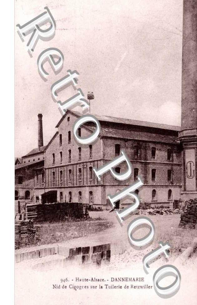 nid de cigognes sur la tuilerie