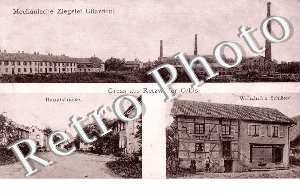 Hauptstrasse, Mechanische Ziegelei Gilardoni - Wirtschaft z. Schlussel