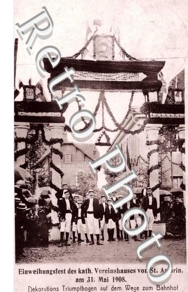 Einweihungsfest des kath. Vereinhauses von St. Amarin am 31 Mai 1908