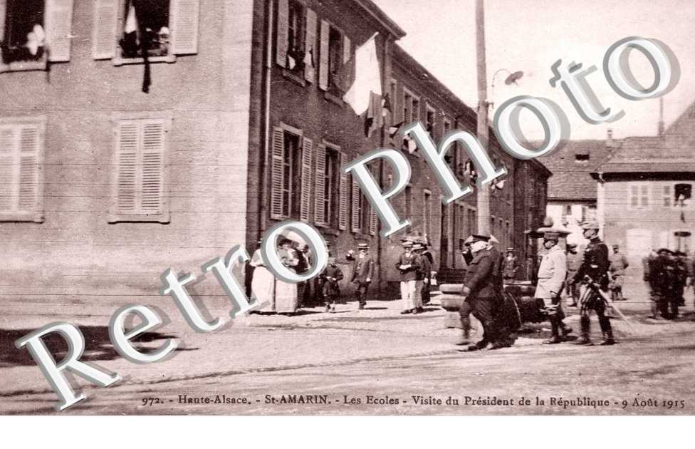 Les Ecoles. Visite du president de la republique. 9 Aout 1915
