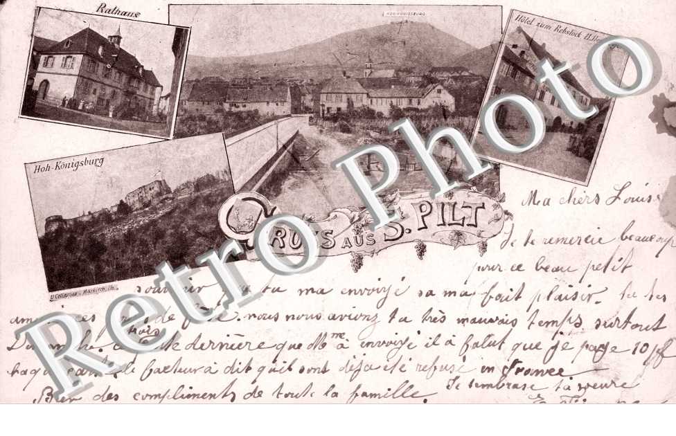 Gruss aus Saint-Pilt Rathaus Hotel zum Rebstock H. Heyberger