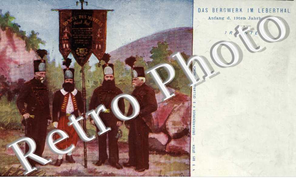 bergwerk im Leberthal Trachten  1898