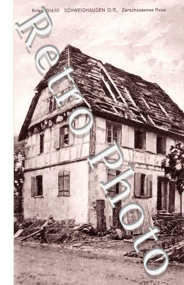 zerschossenes haus