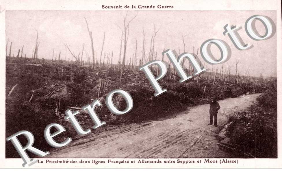 la proximite des deux lignes Francaise et Allemande entre Seppois et Moos