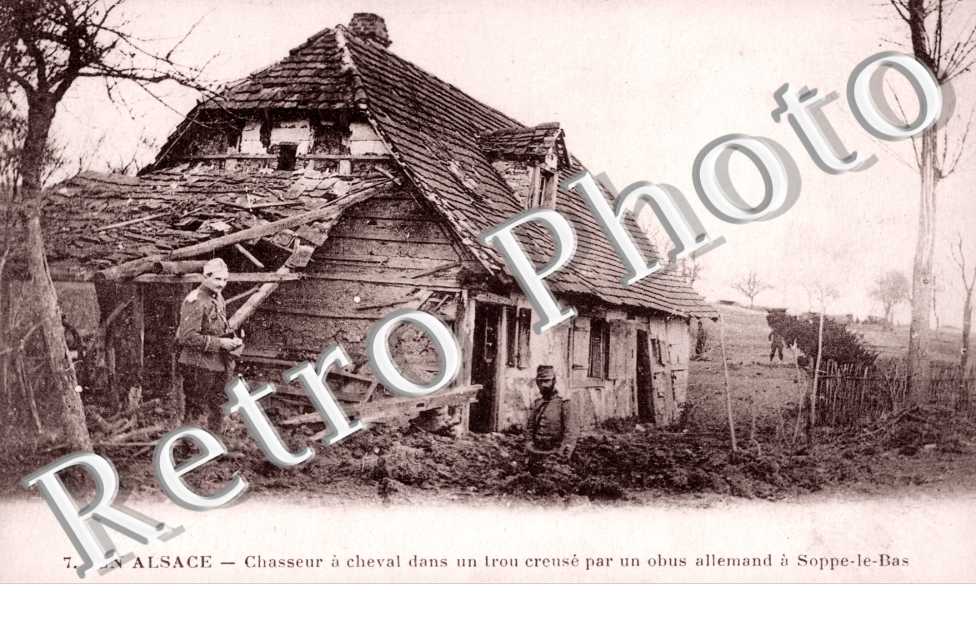 Chasseur a Cheval dans un trou d&#039;obus