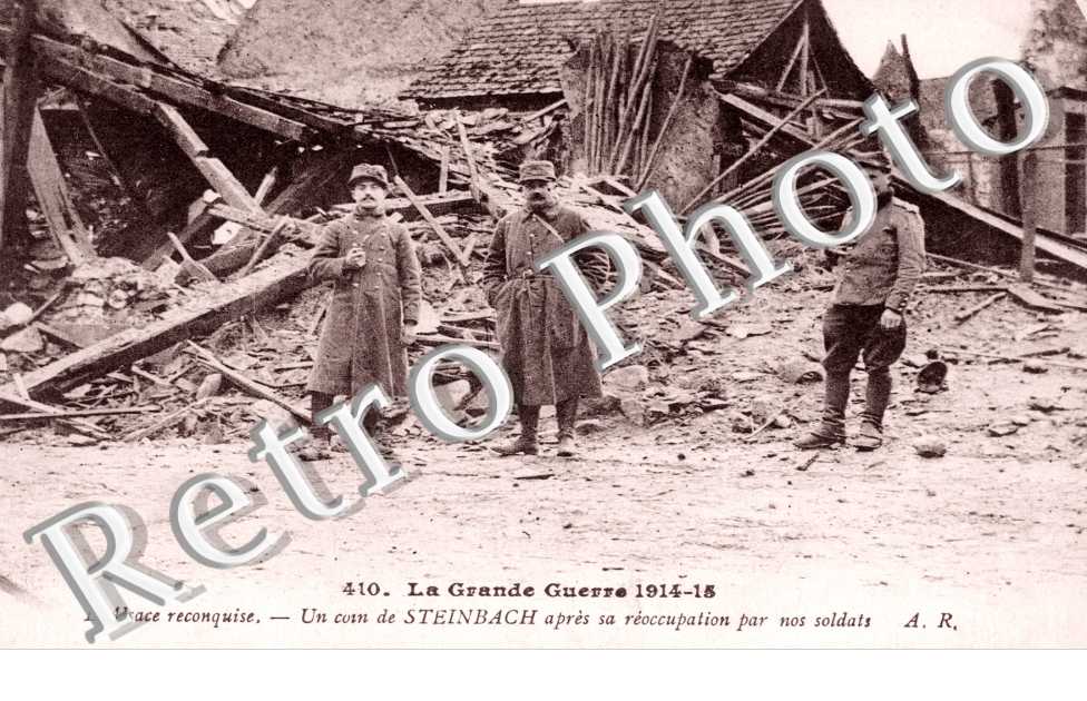 un coin de Steinbach apres sa reoccupation par nos soldats