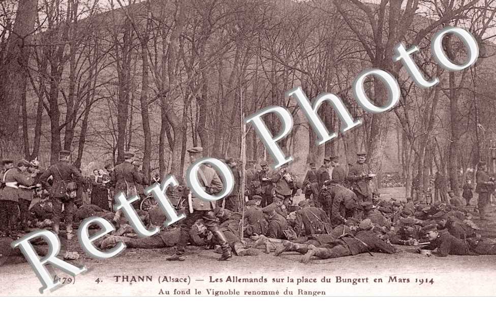 Les allemands sur la place du Bungert en mars 1914