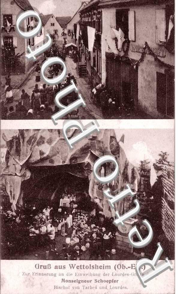 Zur Erinnerung an die Einweihung der Lourdes-Grotte durch Monseigneur Schoepfer