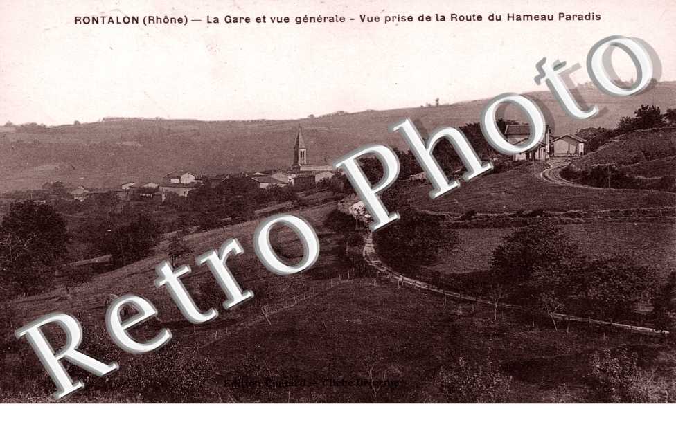 la Gare et Vue Generale, Vue prise de la Route du Hameau Paradis