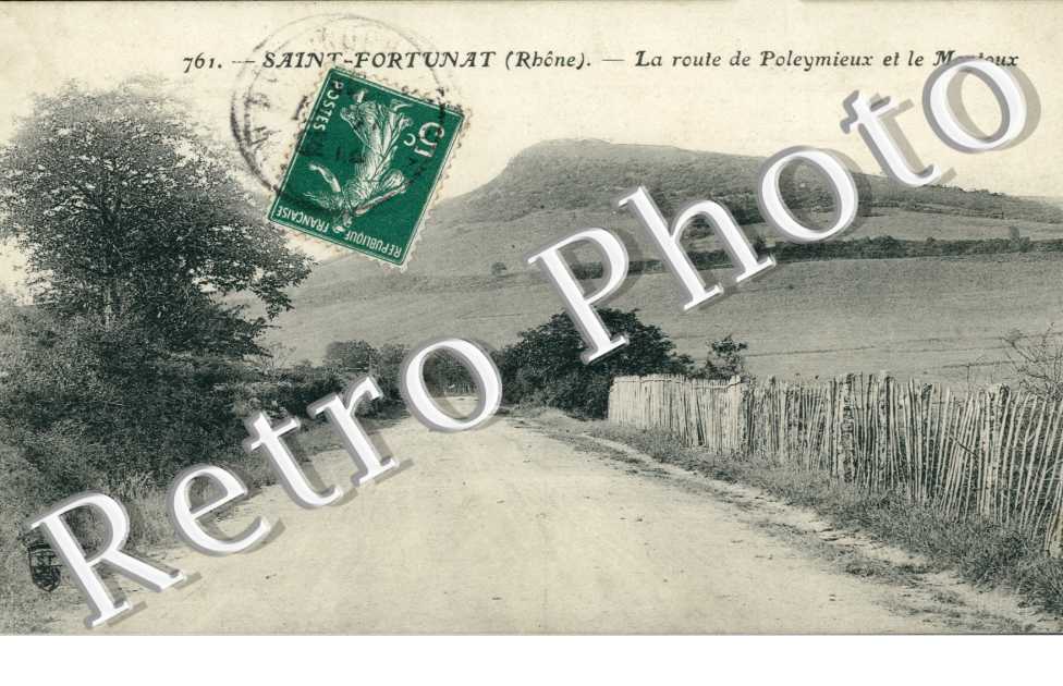 La route de Poleymieux et le Montoux