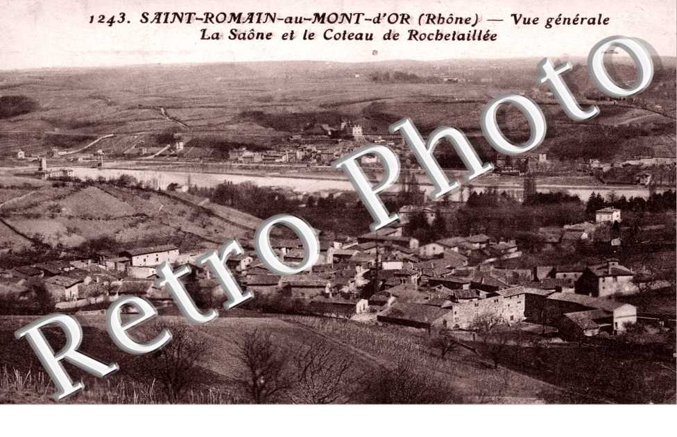 Vue Generale, la Saone et le Coteau de Rochetaillee