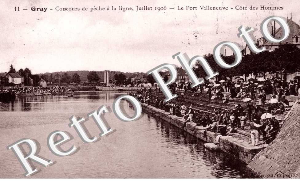 Concours de Peche a la Ligne, Juillet 1906, le Port Villeneuve, Cote des Hommes