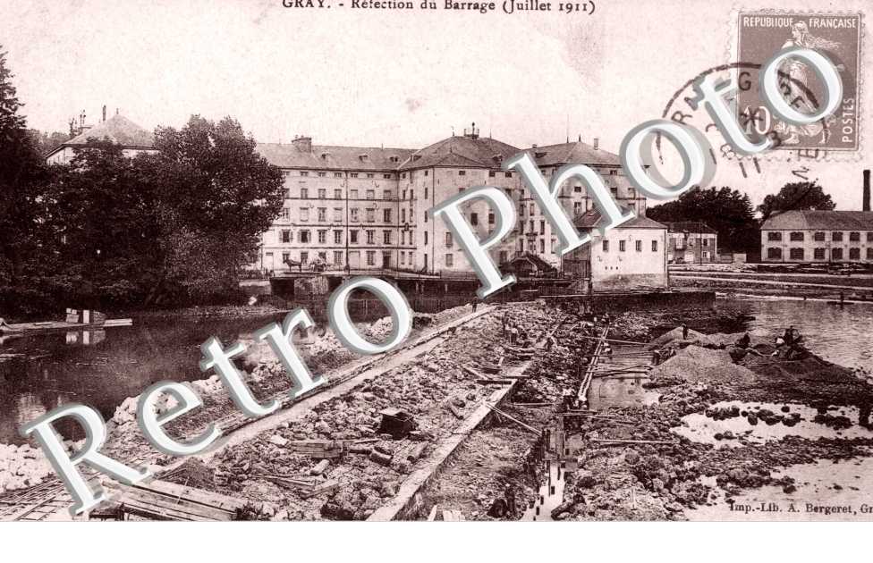 Refection du Barrage, juillet 1911