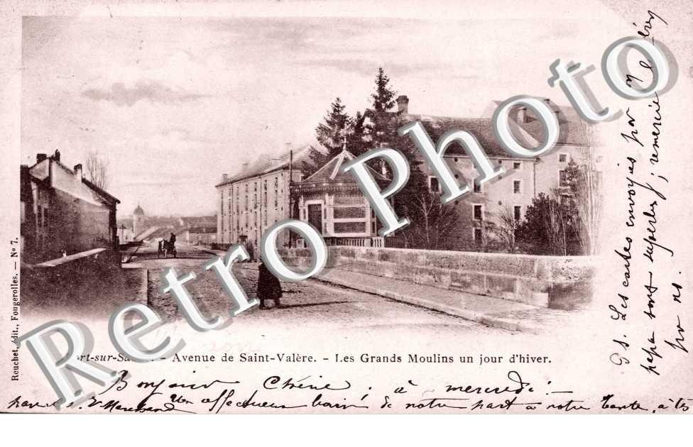 Avenue de Saint-Valere - grands moulin un jour d'hiver