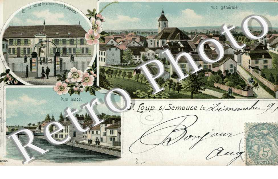la mairie et le monument Maquiset , pont Mace