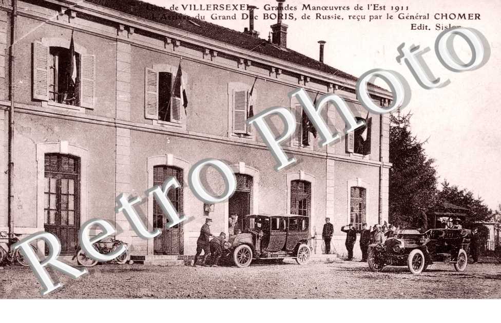 grandes manoeuvres de l&#039;est 1911. l&#039;arrivee du grand Duc Boris de russie recu par le general Chomer