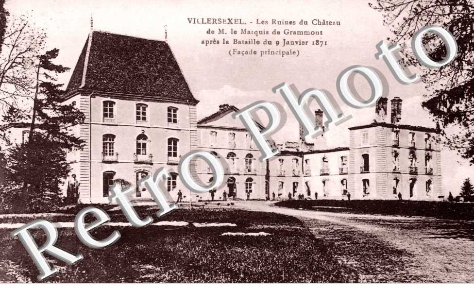 Les Ruines du Chateau du Marquis de Grammont apres la bataille du 9 janvier 1871