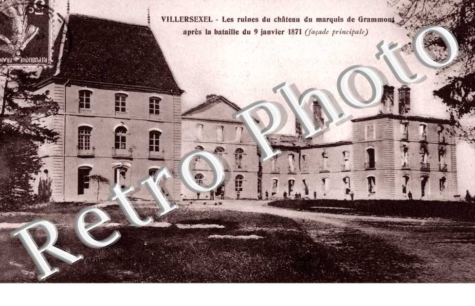 Les Ruines du Chateau du Marquis de Grammont apres la bataille du 9 janvier 1871
