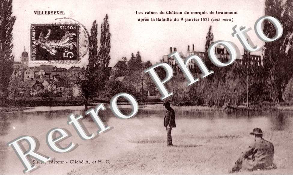 Les Ruines du Chateau du Marquis de Grammont apres la Bataille du 9 janvier 1871