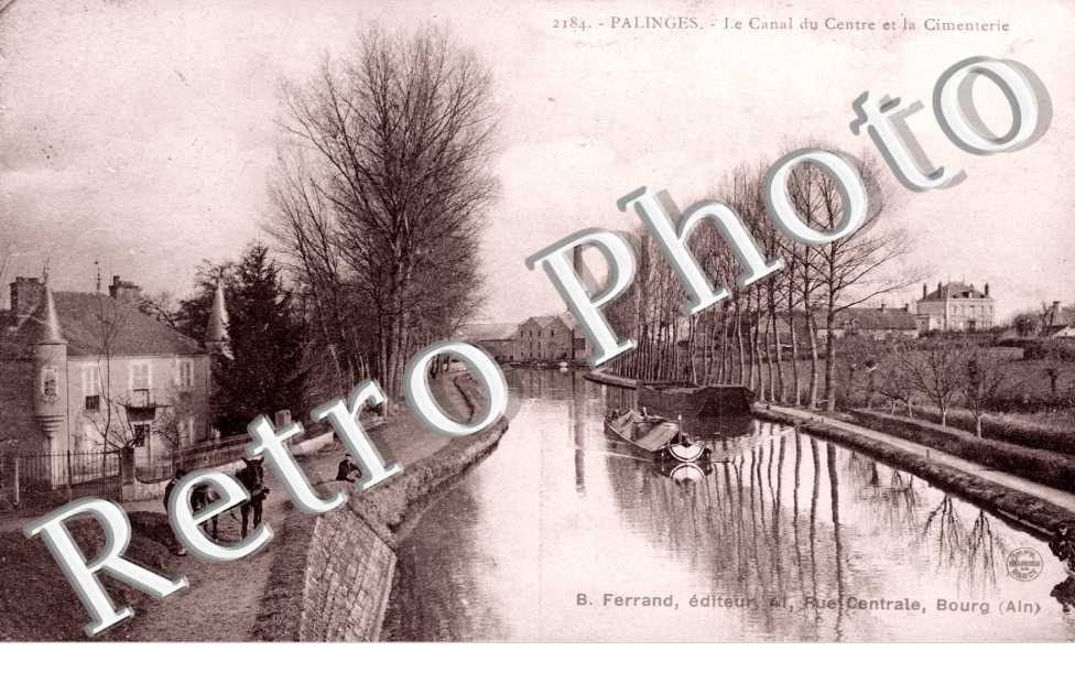 le canal de centre et le cimetiere
