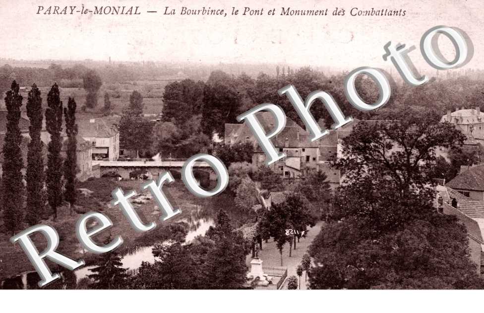 La Bourbince, le Pont et Monument des Combattants