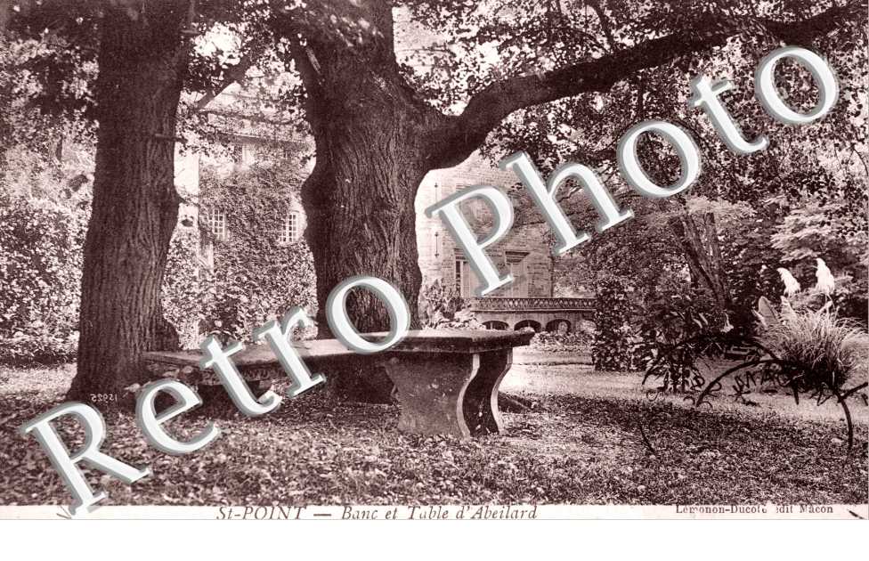 Banc et table d&#039;Abeilard