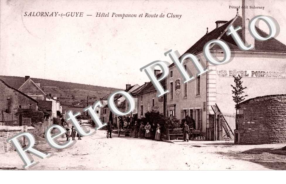 Hotel Pompanon et route de Cluny