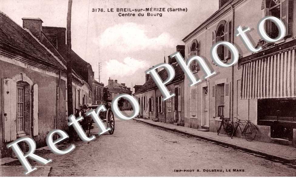 photo village 1900 centre du bourg 72 BREIL SUR MERIZE LE