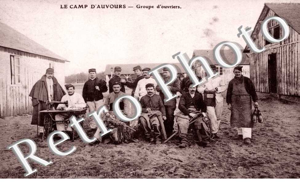 Groupe d&#039;ouvriers - Camp d&#039;Auvours (armee