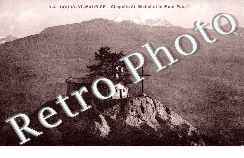 chapelle Saint Michel  et le  Mont Pourri