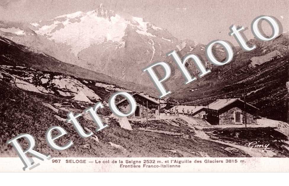 Seloge Le col de la Seigne et l'aiguille des glaciers