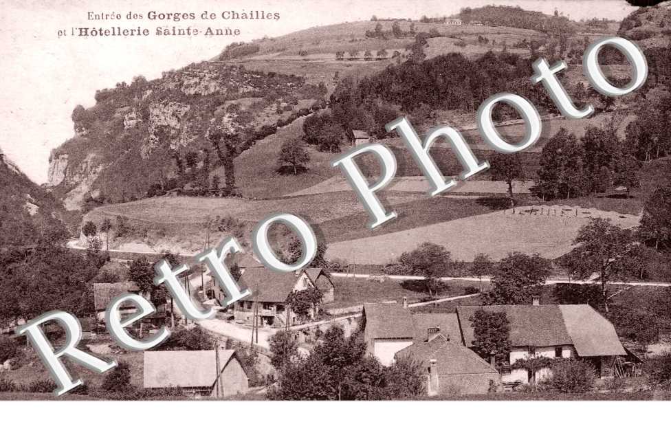 entree des gorges de chailles et hotellerie sainte anne