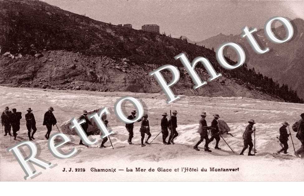 La Mer de Glace et l'Hôtel de Montenvert