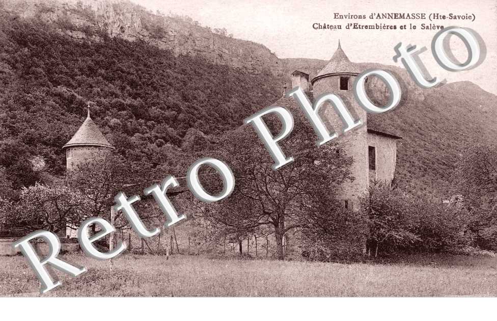 chateau d&#039;Etrambieres et le Saleve