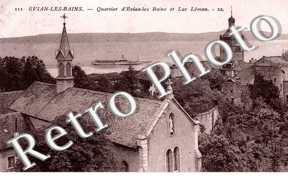 quartier d'Evian les Bains et le lac Léman