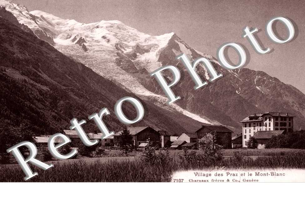 village des praz et le mont blanc