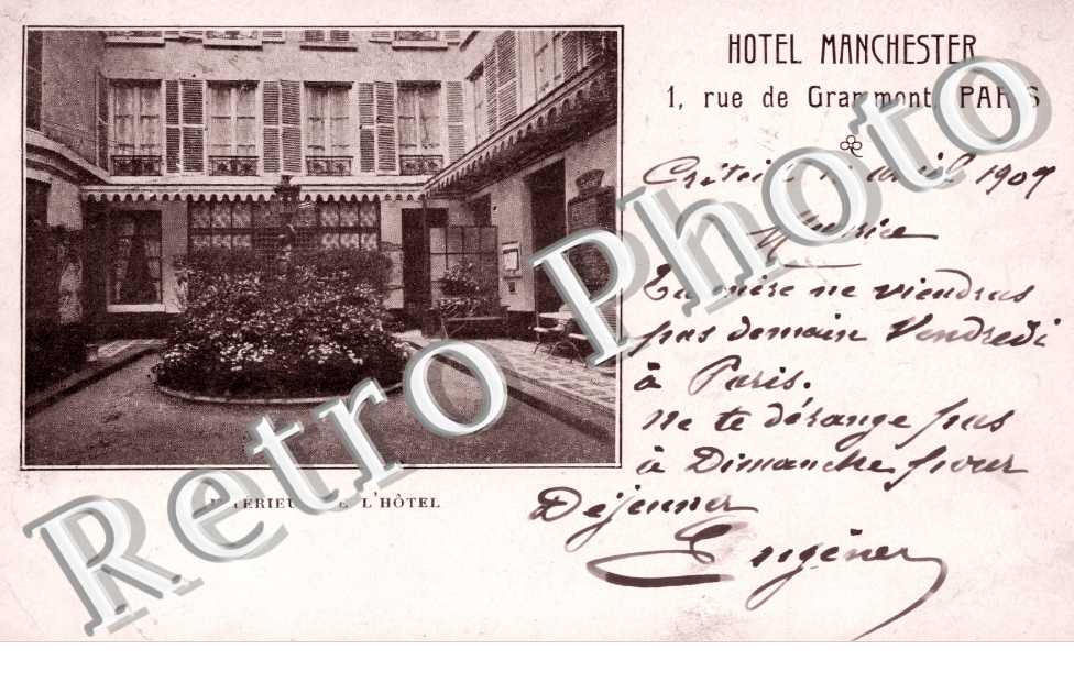 Hotel Manchester, Interieur -  1 rue de Grammont