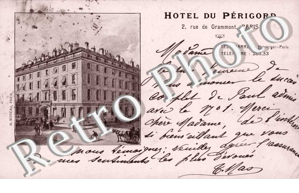 Hotel du Perigord  2 rue de Grammont