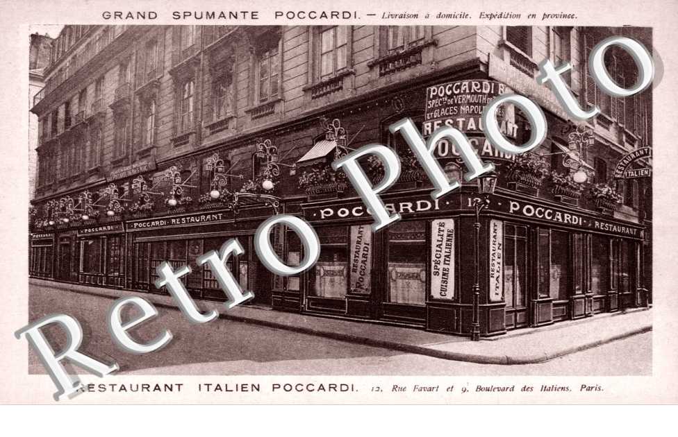 Restaurant Italien Poccardi 12 rue Favart et 9 boulevard des Italiens