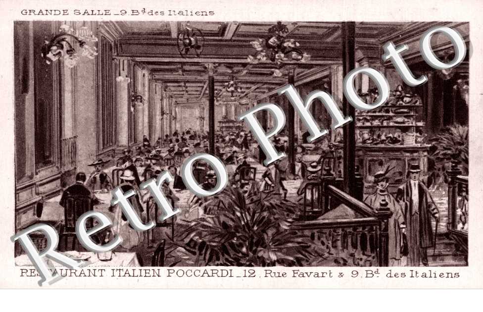 Restaurant Italien Poccardi, Grande Salle  12 rue Favart et 9 boulevard des Italiens