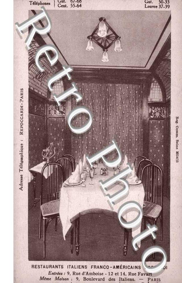 Restaurant Poccardi - 12 rue Favart et 9 boulevard des Italiens