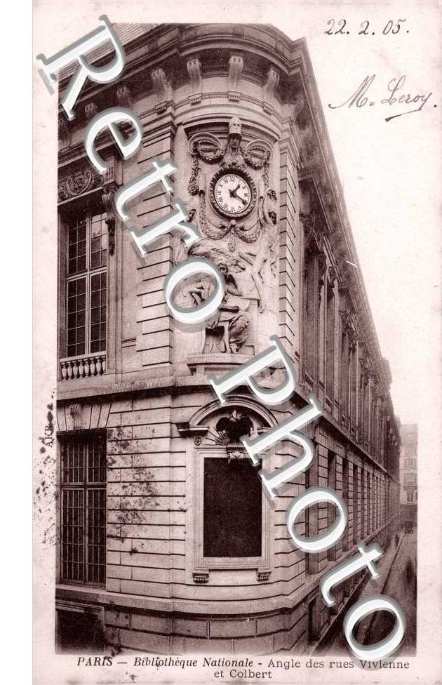 Biblioth?que Nationale Angle des rues Vivienne et Colbert